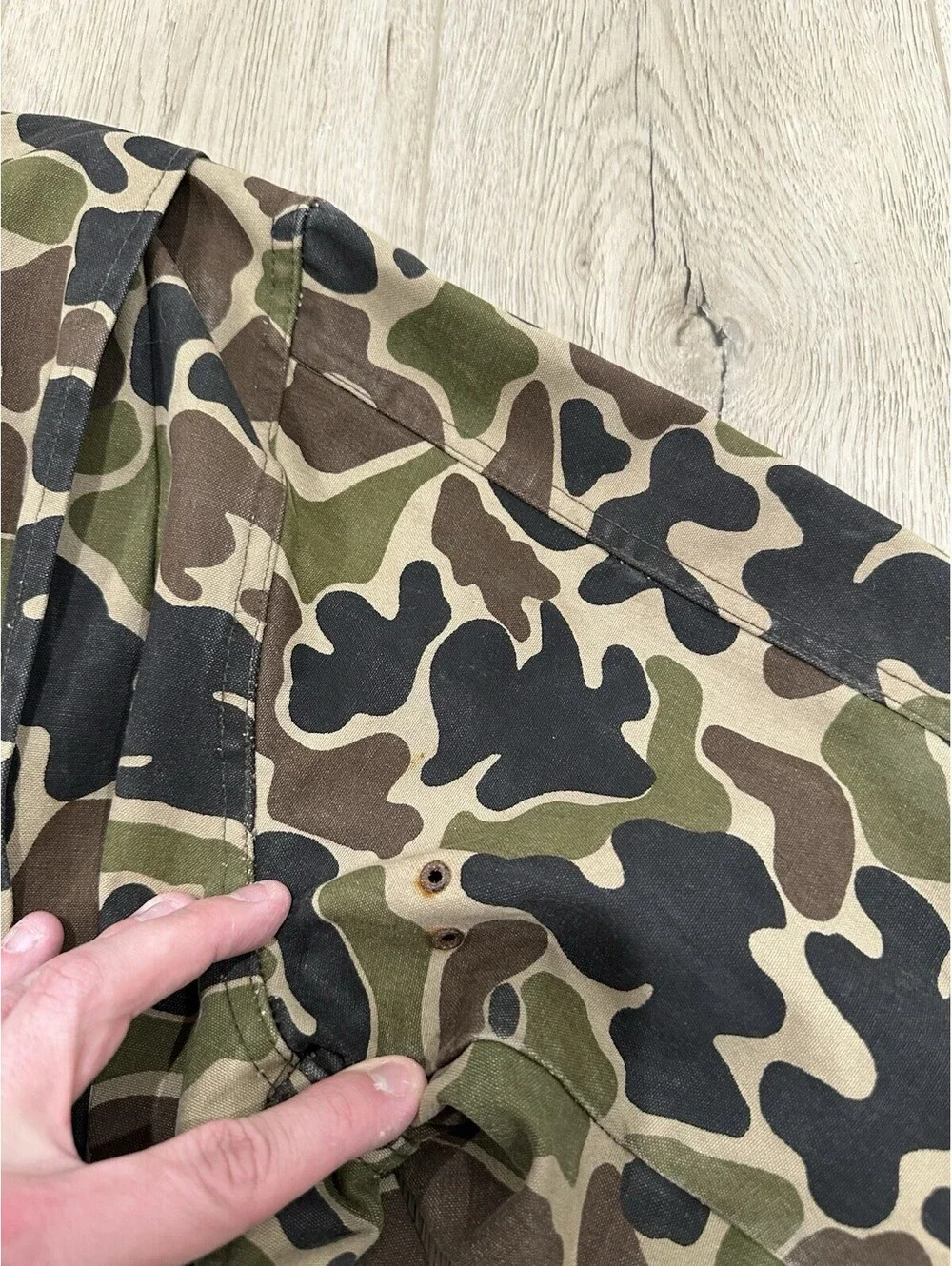 Vintage Red Head Bone Dry Jacket Mens Frog Camo Hunting Duck Field Coat Lined